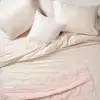 Solıd Krem 2li Pamuk Saten Yastık Kılıfı