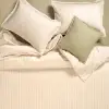 Solid Krem 2li Pamuk Saten Yastık Kılıfı