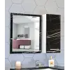 Sonata Siyah Mdf Üst Modül, 80 Cm Aynalı Banyo Dolabı