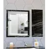 Sonata Siyah Mdf Üst Modül, 80 Cm Aynalı Banyo Dolabı