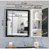 Sonata Siyah Mdf Üst Modül, 80 Cm Aynalı Banyo Dolabı
