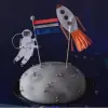 Space Cake Topper Uzay Pasta Süsü