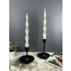 Spiral Şamdan Mumu 2 Adet - (Beyaz)