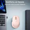 SPK7448 Kablosuz Bluetooth 1600DPI 4 Tuşlu Optik Sessiz Mouse Pembe