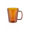 Striped Borosilikat Cam Kupa Amber 400 ml
