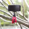 Süngerli, Elastik ve Sabit, Dönebilen Tripod (Kırmızı)