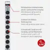 Super-Solid surge protection 13.500 A 8li Priz Gümüş