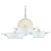 Swiss Crystal Light Grey 7 Parça Tencere Seti