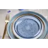 Tabak, pasta tabağı, taş tatlı tabağı, 21 cm çap, krem/krem