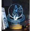 Themis Adalet Sembollü İsimli 3D LED Masa Lambası