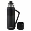 Thermal Bardaklı Çelik Termos 1.2L Siyah