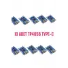 TP4056 Type-C Li-Ion Pil Şarj Modülü, 10lu Set, Rdtype10