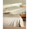 Triangle bej King Size yatak örtüsü