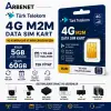 Türk Telekom Aylık 5gb İnternet Data Hattı M2M Data Sim Kart