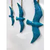 Turkuaz kuş duvar süsü, 3lü set