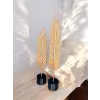 Tüy Şeklinde Modern Ev Dekoru (2li) (Bronz)