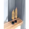 Tüy Şeklinde Modern Ev Dekoru (2li) (Bronz)