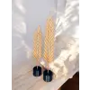 Tüy Şeklinde Modern Ev Dekoru (2li) (Bronz)