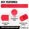 Twist-n-Bend® FlexBar, 6 Çeşit 30 cm (Kırmızı light)