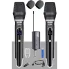 TX-102EE şarjlı çiftli Uhf kablosuz el mikrofonu seti