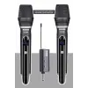TX-102EE şarjlı çiftli Uhf kablosuz el mikrofonu seti