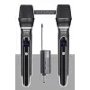 TX-102EE şarjlı çiftli Uhf kablosuz el mikrofonu seti