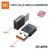 Type-C 5A To Usb A 2.0 Dönüştürücü, Siyah
