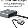 Type-C HDMI VGA USB Dönüştürücü Adaptör