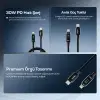 Type-C - Lightning iPhone Şarj Kablosu, 30W PD Hızlı Şarj, 2m, LED Örgü, 480Mbps, X6427