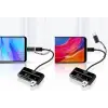Type-C Micro USB 3in1 SD MicroSD Kart Okuyucu OTG Çevirici Kablosu 5256