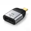 Type-C to DisplayPort 1.4 Çevirici Mini Adaptör - 8Kya Kadar Destek - USB-Cden DP Görüntü Dönüştürücü - Alüminyum Gövde - Laptop Tablet Telefon Uyumlu - Tak Çalıştır