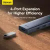 UltraJoy Series 4-Port Hub, USB-A to USB3.0 * 4, Space Grey