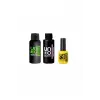 Uno Rubber Base Coat ve Super Shine Top Coat 50 ml, Dehydrator 15 ml, 4lü Set Şeffaf