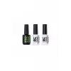 Uno Top Coat Super Shine 15 Ml X2, Uno Rubber Base Coat 15M 3lü Set Şeffaf