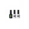 Uno Top Coat Super Shine 15 Ml X2, Uno Rubber Base Coat 15M 3lü Set Şeffaf