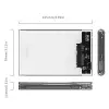 USB 3.0 Micro B Şeffaf 2.5” inch SATA SSD Hard Disk Kutusu
