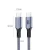 USB 4.0 E-Mark 240W 40Gbps Thunderbolt 4 8K 60Hz Type-C Görüntü Hızlı Şarj ve Data Kablosu 50 CM