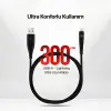 USB-A - iPhone Lightning 2A Şarj Kablosu 300 cm Siyah 3DK37S