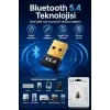 USB Bluetooth Dongle Pc Laptop Kablosuz Bluetooth 5.4 Adaptör V5.4 Bluetooth Aparatı