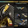 USB-C Düz Örgülü Hasır 4ü 1 arada 65/27 W 2 to 2 Flat Fast Wire Cable PD USB Type-C iOS 4lü Şarj ve Veri Kablosu