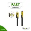 USB-C Düz Örgülü Hasır 4ü 1 arada 65/27 W 2 to 2 Flat Fast Wire Cable PD USB Type-C iOS 4lü Şarj ve Veri Kablosu