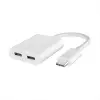 USB-C Ses + Şarj Adaptörü, USB-C 60W Güç Dağıtımlı Kulaklık Adaptörü, iPhone 15, iPad Pro, Galaxy, Note, Google Pixel, LG, Sony ve OnePlus için Hızlı Şarj, Beyaz