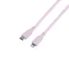 USB-C to MFI Lightning iPhone Silikon PD Hızlı Şarj Kablosu Pembe