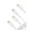 USB-C - USB-C Kablosu (1M/3.3ft), iPhone 15, iPhone 15 Pro, iPhone 15 Pro Max, iPhone 15 Plus, Galaxy S23, S22, Not, Piksel, iPad Pro, USB-C Kablosu için USB-C Hızlı Şarj Kablosu - Beyaz (2li