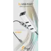 USB to Lan ve 3x USB Alüminyum Adaptör, Gri
