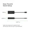 USB Type-C 2.5 GB Ethernet Adaptörü, USB, Thunderbolt 3 ve 4, MacBook Pro/Air, iPad Pro, Xps, Surface ve USB-C Aygıtlarla Uyumlu