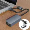 USB Type-C 2.5Gbps Ethernet Adaptörü, 10/100/1000/2500Mbps, Windows ve Mac Uyumlu, RJ45, USB 3.0 ve Type-C, Harici Güç Gerektirmez, ZR1144
