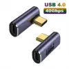 USB4 40 Gbps 90 derece dik Type-C çevirici, 1 adet