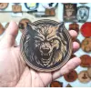 Vahşi Kurt yuvarlak deri arma patch