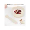 Vakum Tabanlı Silikon Bebek Mama Kasesi, Bej